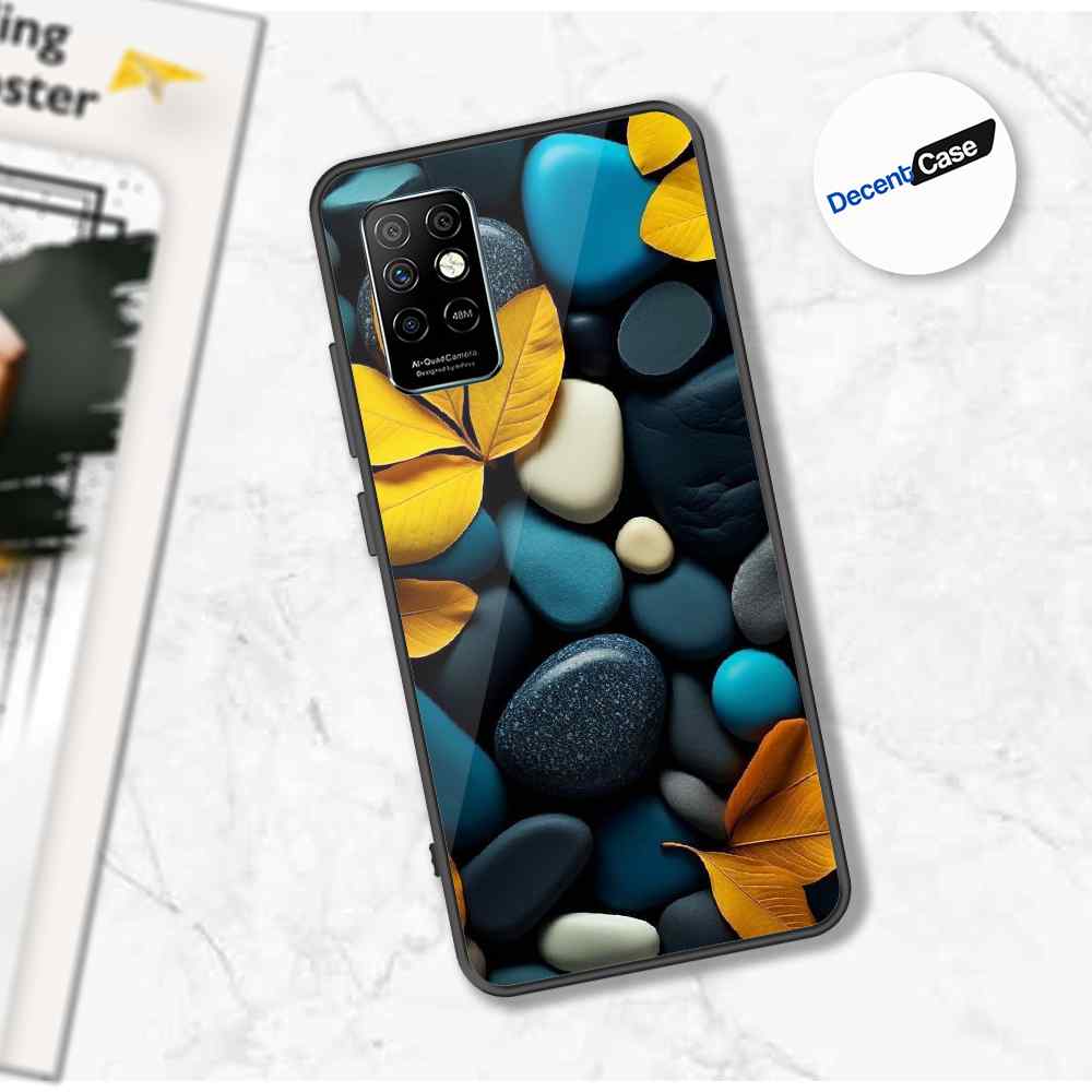 Infinix Note 8i Cover - Flower Series - Premium Printed Metal soft Bumper shock Proof Case