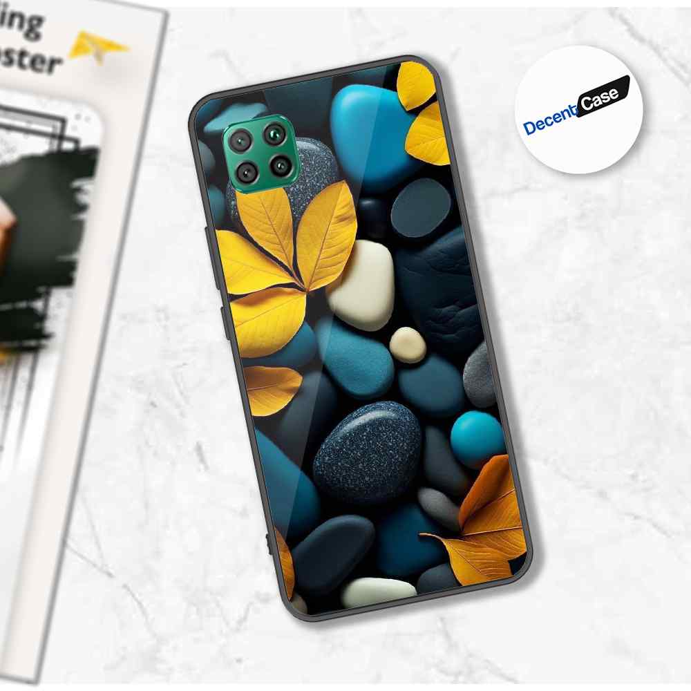 Huawei P40 lite Cover - Flower Series - Premium Printed Metal soft Bumper shock Proof Case