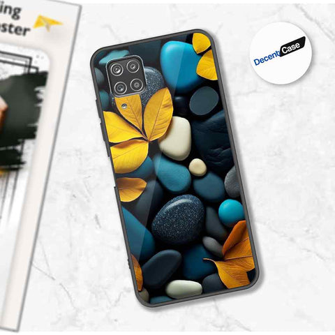 Samsung Galaxy A12 Cover - Flower Series - Premium Printed Metal soft Bumper shock Proof Case