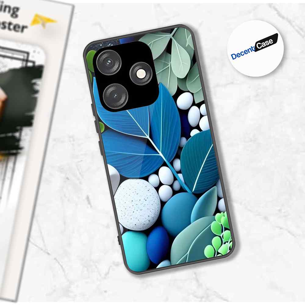 Tecno Spark 10 Cover - Flower Series - Premium Printed Metal soft Bumper shock Proof Case