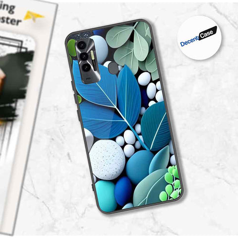 Tecno Spark 7T Cover - Flower Series - Premium Printed Metal soft Bumper shock Proof Case