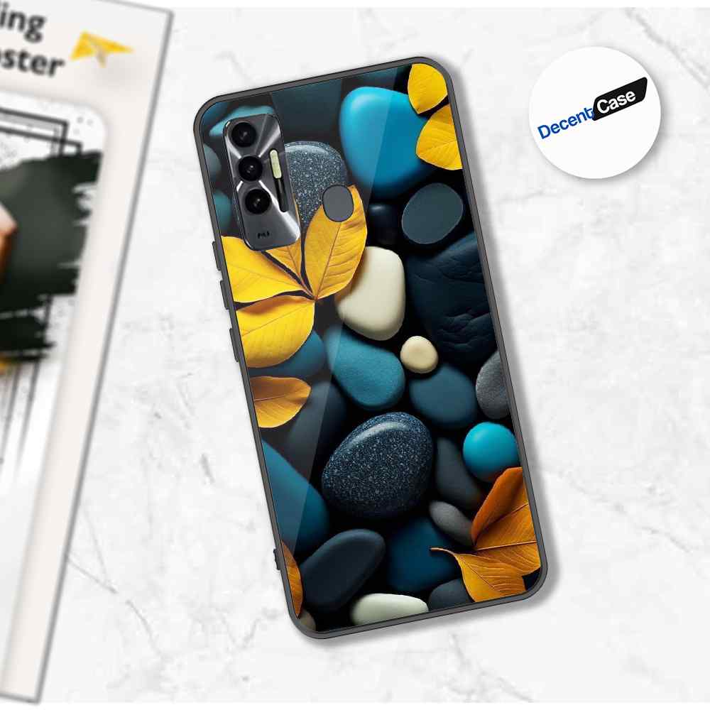 Tecno Spark 7T Cover - Flower Series - Premium Printed Metal soft Bumper shock Proof Case
