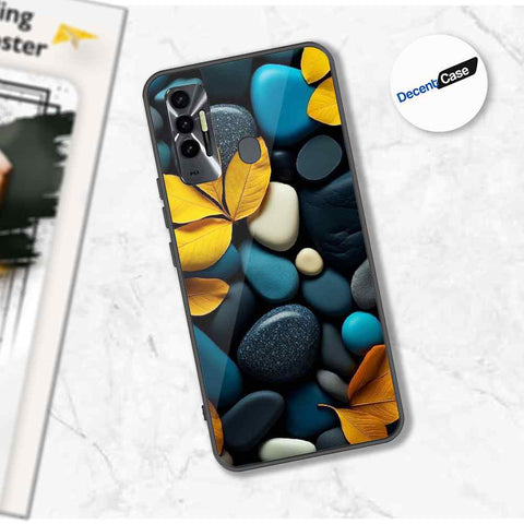 Tecno Spark 7T Cover - Flower Series - Premium Printed Metal soft Bumper shock Proof Case