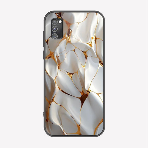 Samsung Galaxy A02s Cover - Luxury Gold Marble Series - Premium Printed Metal soft Bumper shock Proof Case