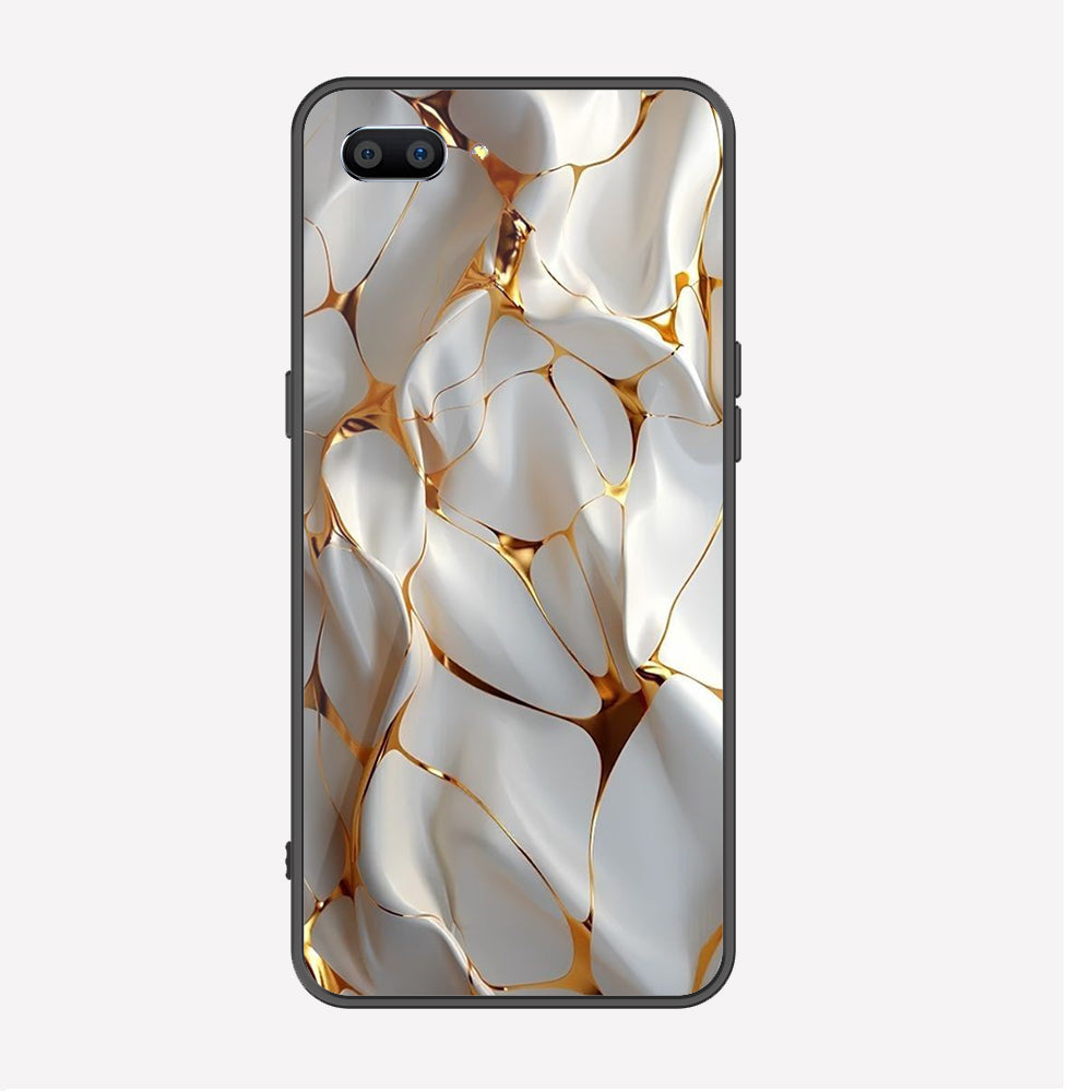 Realme C1 Cover - Luxury Gold Marble Series - Premium Printed Metal soft Bumper shock Proof Case