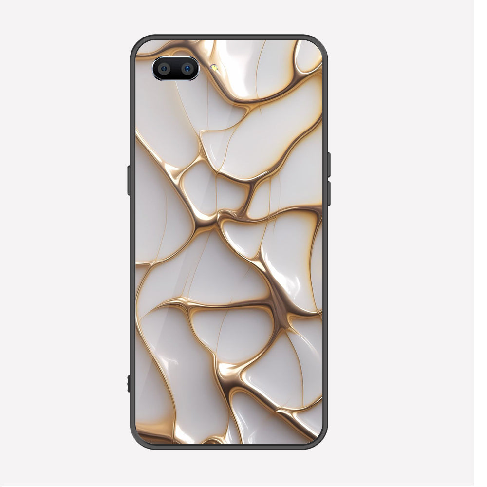 Realme C1 Cover - Luxury Gold Marble Series - Premium Printed Metal soft Bumper shock Proof Case