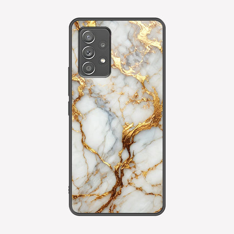 Samsung Galaxy A52s 5G Cover - Luxury Gold Marble Series - Premium Printed Metal soft Bumper shock Proof Case