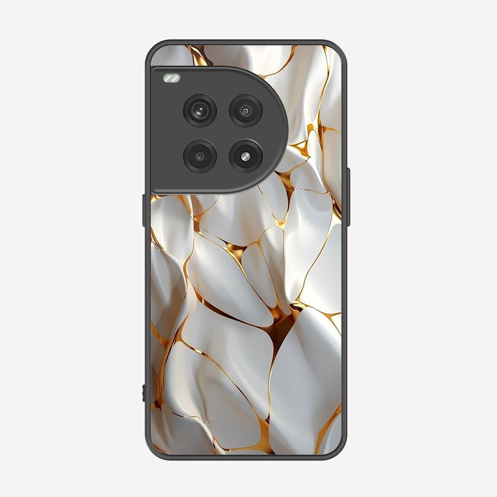 OnePlus Ace 3 Pro Cover - Luxury Gold Marble Series - Premium Printed Metal soft Bumper shock Proof Case