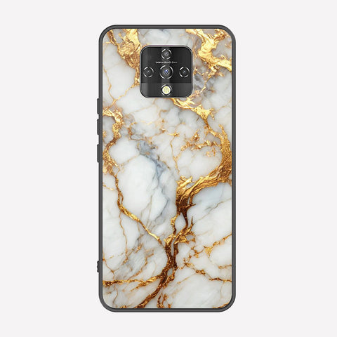 Tecno Camon 16 Cover - Luxury Gold Marble Series - Premium Printed Metal soft Bumper shock Proof Case