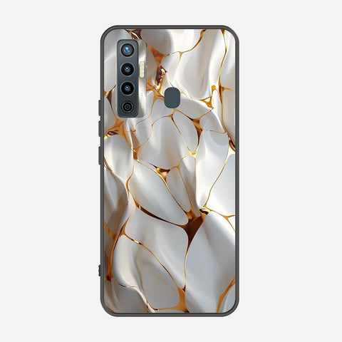 Tecno Camon 17 Cover - Luxury Gold Marble Series - Premium Printed Metal soft Bumper shock Proof Case
