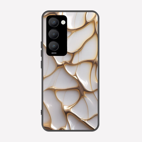 Tecno Camon 18 Premier Cover - Luxury Gold Marble Series - Premium Printed Metal soft Bumper shock Proof Case