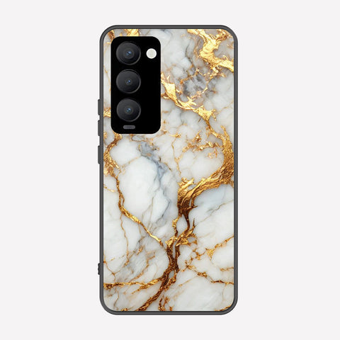 Tecno Camon 18 Premier Cover - Luxury Gold Marble Series - Premium Printed Metal soft Bumper shock Proof Case