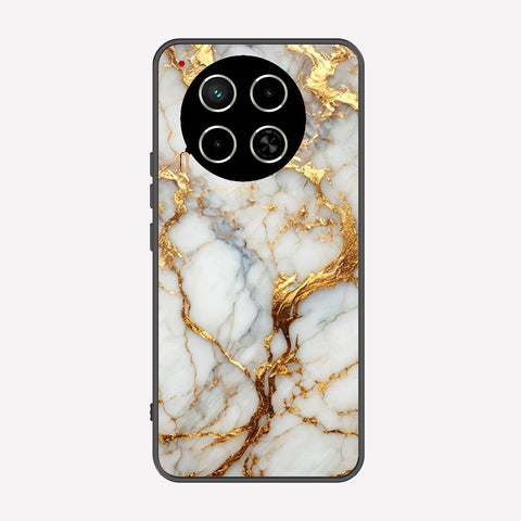 Tecno Camon 30 Cover - Luxury Gold Marble Series - Premium Printed Metal soft Bumper shock Proof Case