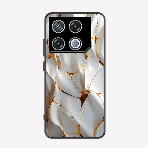 Infinix GT 20 Pro Cover - Luxury Gold Marble Series - Premium Printed Metal soft Bumper shock Proof Case