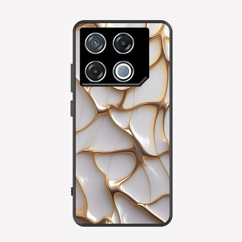 Infinix GT 20 Pro Cover - Luxury Gold Marble Series - Premium Printed Metal soft Bumper shock Proof Case