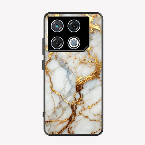Infinix GT 20 Pro Cover - Luxury Gold Marble Series - Premium Printed Metal soft Bumper shock Proof Case