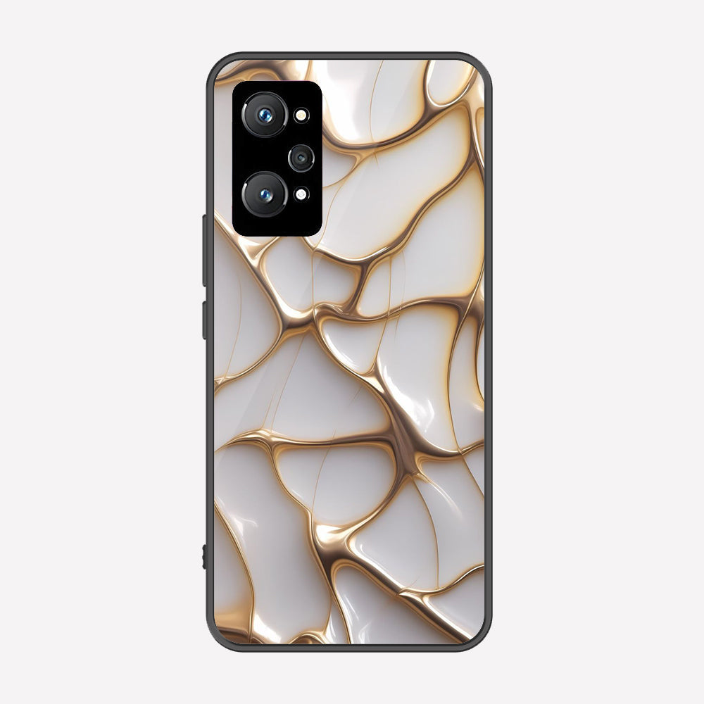 Realme GT Neo 2 Cover - Luxury Gold Marble Series - Premium Printed Metal soft Bumper shock Proof Case