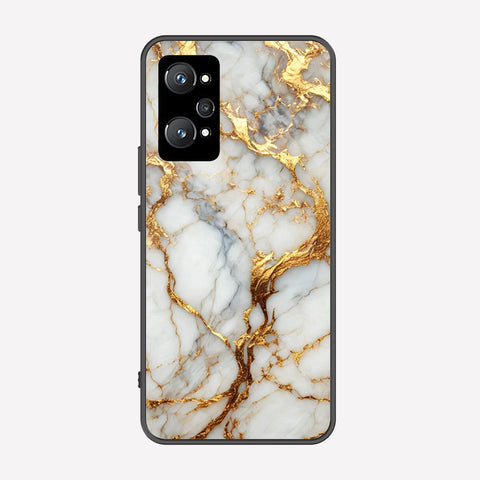 Realme GT Neo 2 Cover - Luxury Gold Marble Series - Premium Printed Metal soft Bumper shock Proof Case