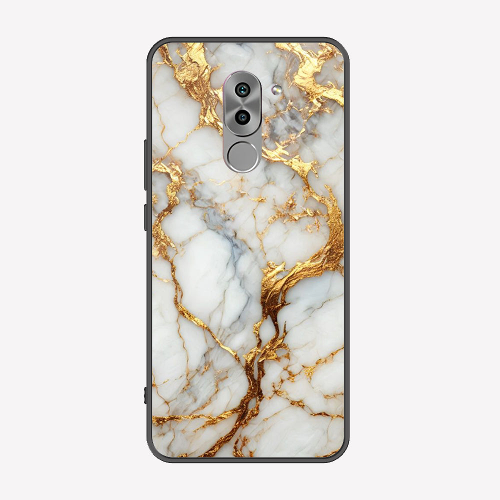 Huawei Honor 6X / Mate 9 Lite Cover - Luxury Gold Marble Series - Premium Printed Metal soft Bumper shock Proof Case