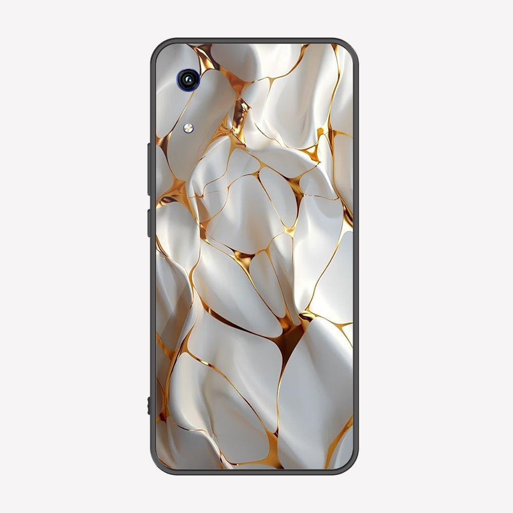 Huawei Honor 8A Cover - Luxury Gold Marble Series - Premium Printed Metal soft Bumper shock Proof Case