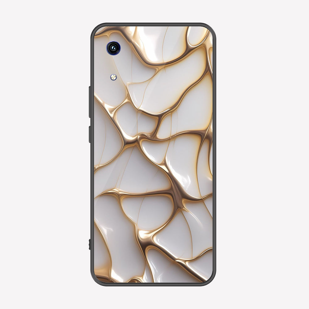 Huawei Honor 8A Cover - Luxury Gold Marble Series - Premium Printed Metal soft Bumper shock Proof Case