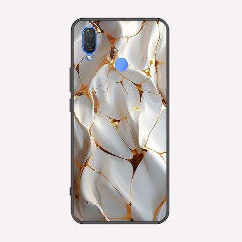 Huawei Honor 8C Cover - Luxury Gold Marble Series - Premium Printed Metal soft Bumper shock Proof Case