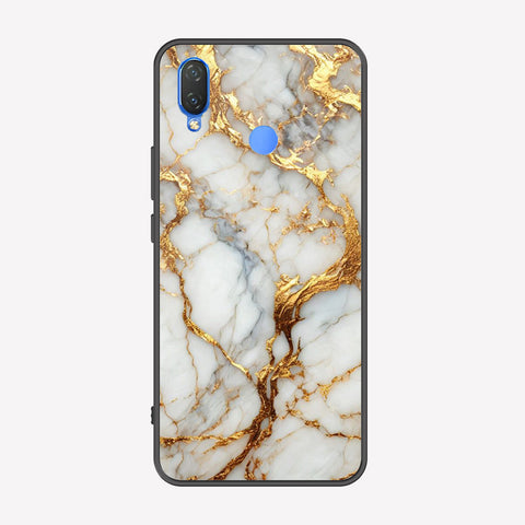 Huawei Honor 8C Cover - Luxury Gold Marble Series - Premium Printed Metal soft Bumper shock Proof Case