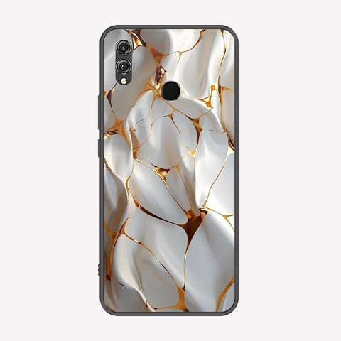 Huawei Honor 8X Cover - Luxury Gold Marble Series - Premium Printed Metal soft Bumper shock Proof Case