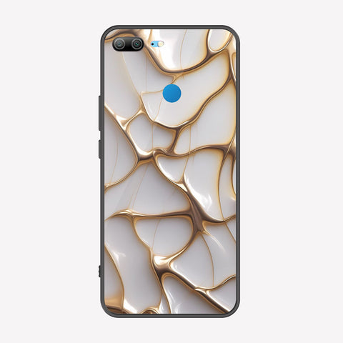 Huawei Honor 9 Lite Cover - Luxury Gold Marble Series - Premium Printed Metal soft Bumper shock Proof Case