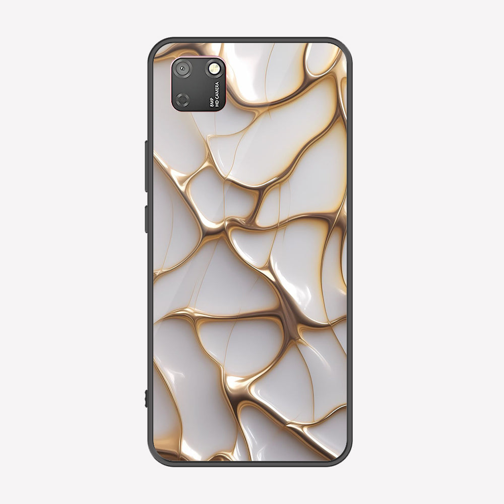 Huawei Y5p Cover - Luxury Gold Marble Series - Premium Printed Metal soft Bumper shock Proof Case