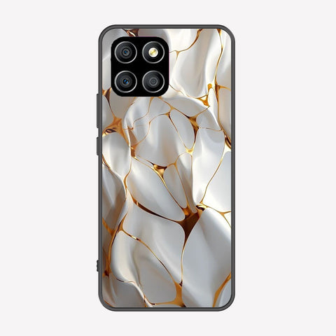 Honor X6 Cover - Luxury Gold Marble Series - Premium Printed Metal soft Bumper shock Proof Case