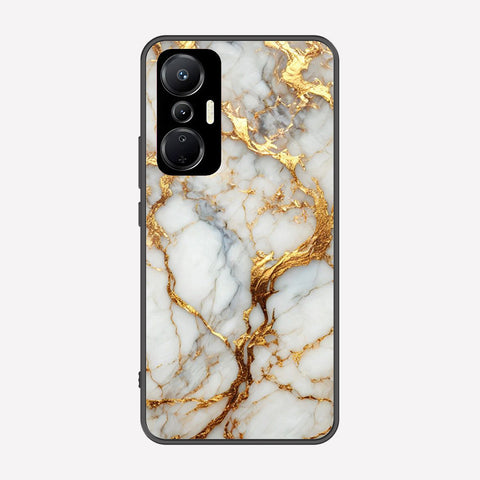 Infinix Hot 20S Cover - Luxury Gold Marble Series - Premium Printed Metal soft Bumper shock Proof Case