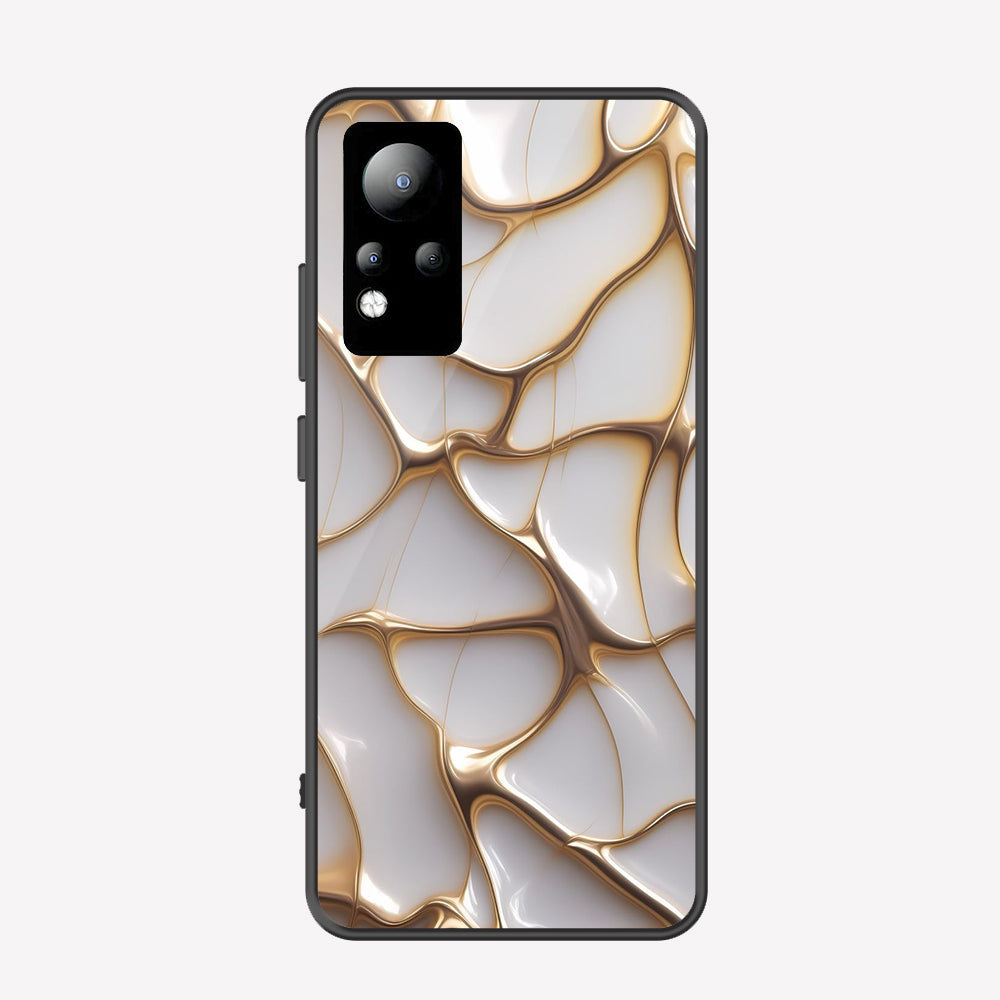 Infinix Note 12 G88 Cover - Luxury Gold Marble Series - Premium Printed Metal soft Bumper shock Proof Case