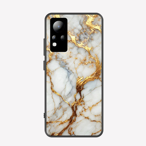 Infinix Note 12 G88 Cover - Luxury Gold Marble Series - Premium Printed Metal soft Bumper shock Proof Case