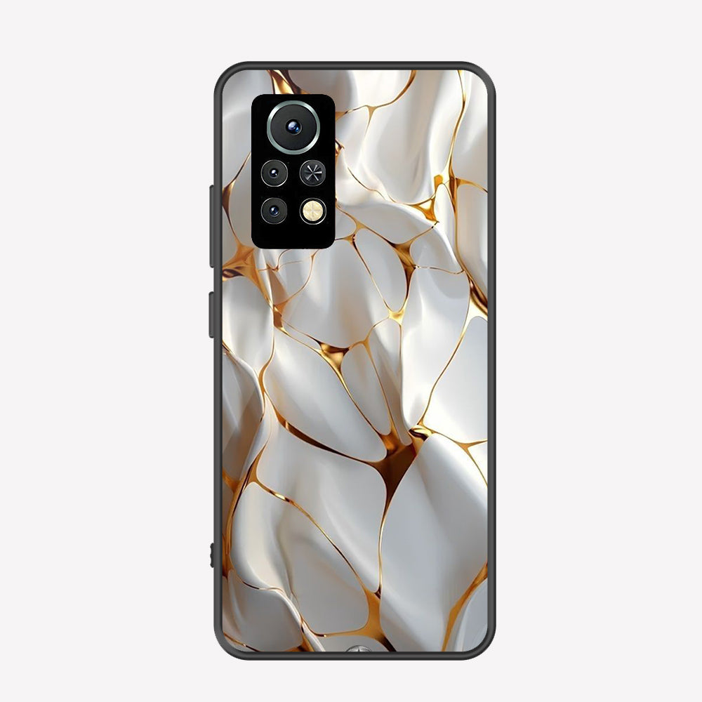 Infinix Note 11 Pro Cover - Luxury Gold Marble Series - Premium Printed Metal soft Bumper shock Proof Case
