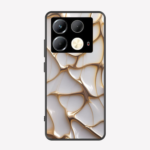Infinix Note 40 Pro Plus Cover - Luxury Gold Marble Series - Premium Printed Metal soft Bumper shock Proof Case