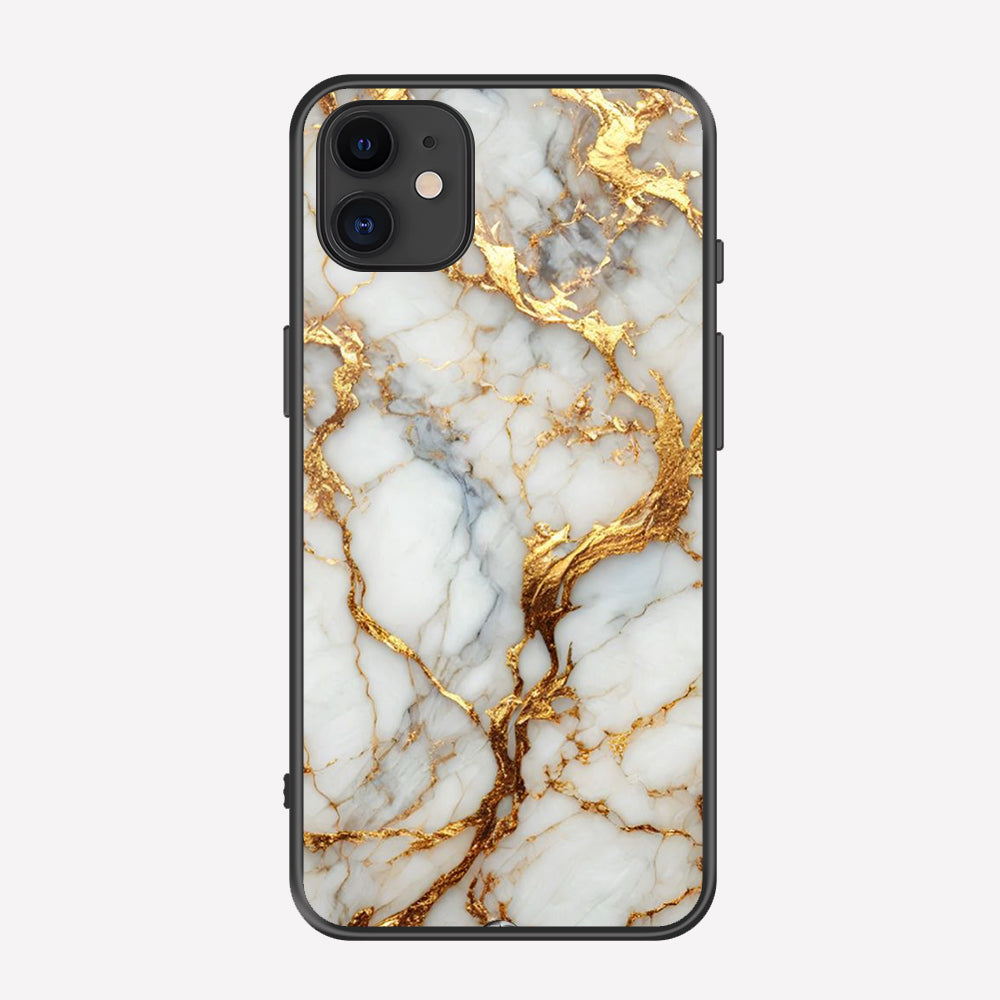 iPhone 11 Cover - Luxury Gold Marble Series - Premium Printed Metal soft Bumper shock Proof Case