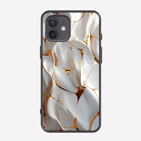 iPhone 12 Cover - Luxury Gold Marble Series - Premium Printed Metal soft Bumper shock Proof Case