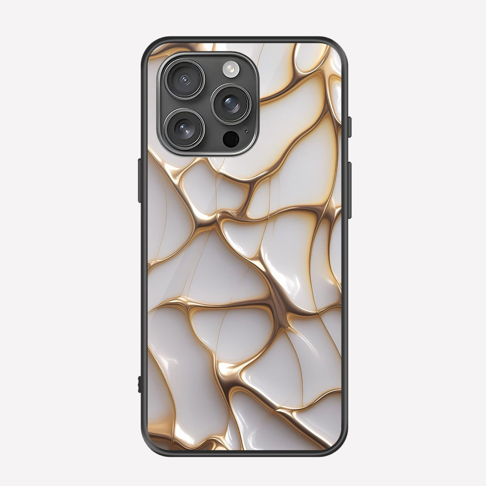 iPhone 14 Pro Cover - Luxury Gold Marble Series - Premium Printed Metal soft Bumper shock Proof Case