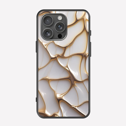 iPhone 14 Pro Cover - Luxury Gold Marble Series - Premium Printed Metal soft Bumper shock Proof Case