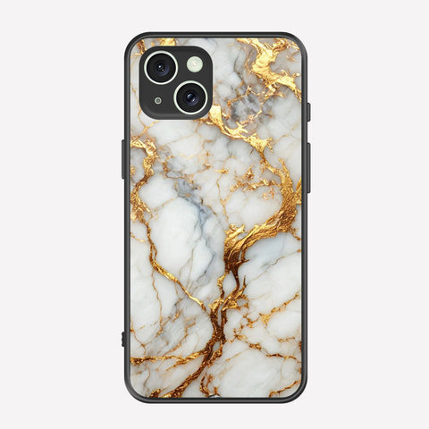 iPhone 14 Plus Cover - Luxury Gold Marble Series - Premium Printed Metal soft Bumper shock Proof Case