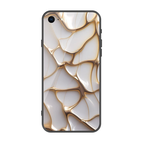 iPhone SE 2022 Cover - Luxury Gold Marble Series - Premium Printed Metal soft Bumper shock Proof Case