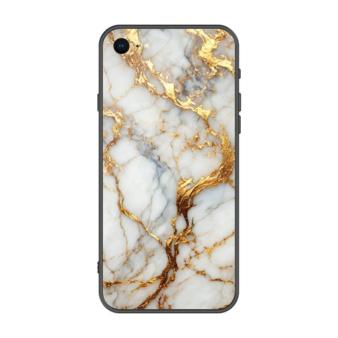 iPhone SE 2020 Cover - Luxury Gold Marble Series - Premium Printed Metal soft Bumper shock Proof Case