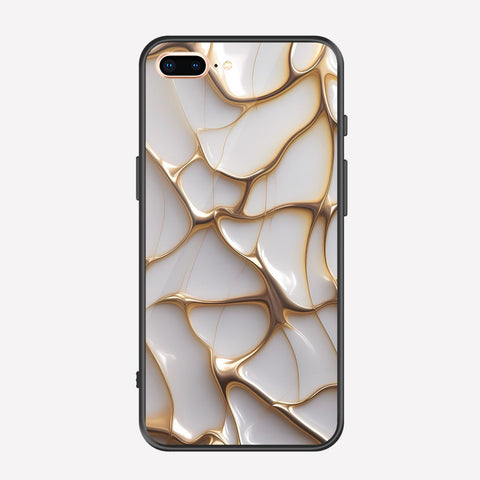 iPhone 8 Plus / 7 Plus Cover - Luxury Gold Marble Series - Premium Printed Metal soft Bumper shock Proof Case