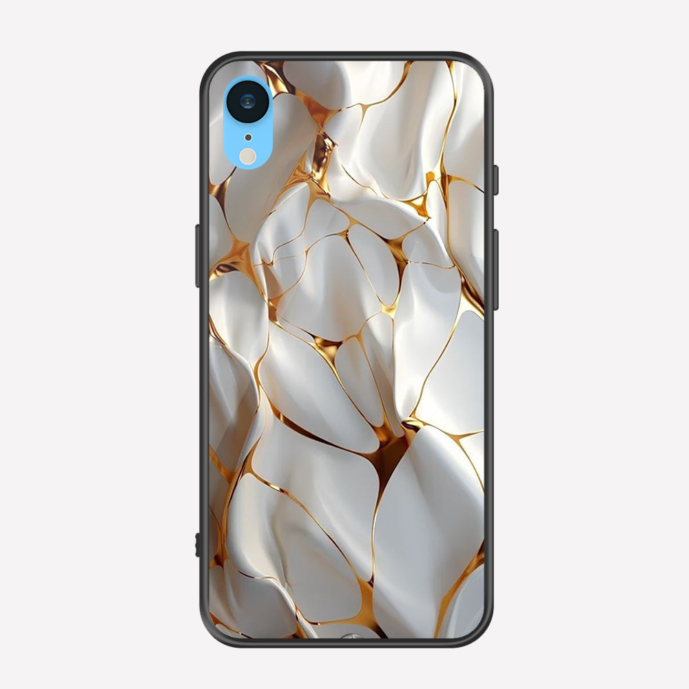 iPhone XR Cover - Luxury Gold Marble Series - Premium Printed Metal soft Bumper shock Proof Case