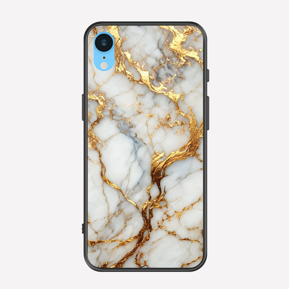 iPhone XR Cover - Luxury Gold Marble Series - Premium Printed Metal soft Bumper shock Proof Case