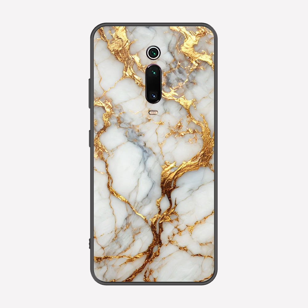 Xiaomi Redmi K20 Cover - Luxury Gold Marble Series - Premium Printed Metal soft Bumper shock Proof Case