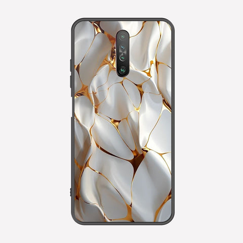 Xiaomi Redmi K30 Cover - Luxury Gold Marble Series - Premium Printed Metal soft Bumper shock Proof Case