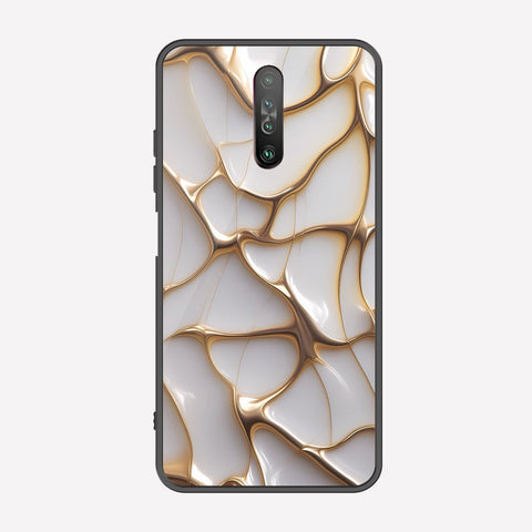 Xiaomi Redmi K30 Cover - Luxury Gold Marble Series - Premium Printed Metal soft Bumper shock Proof Case
