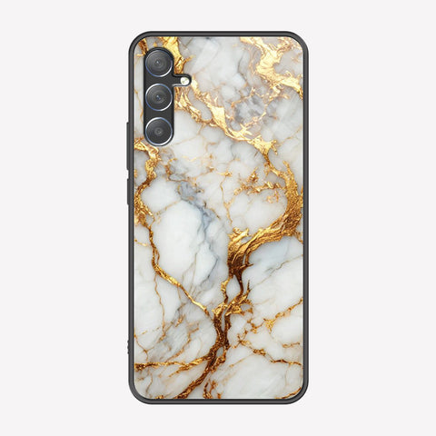 Samsung Galaxy M54 Cover - Luxury Gold Marble Series - Premium Printed Metal soft Bumper shock Proof Case